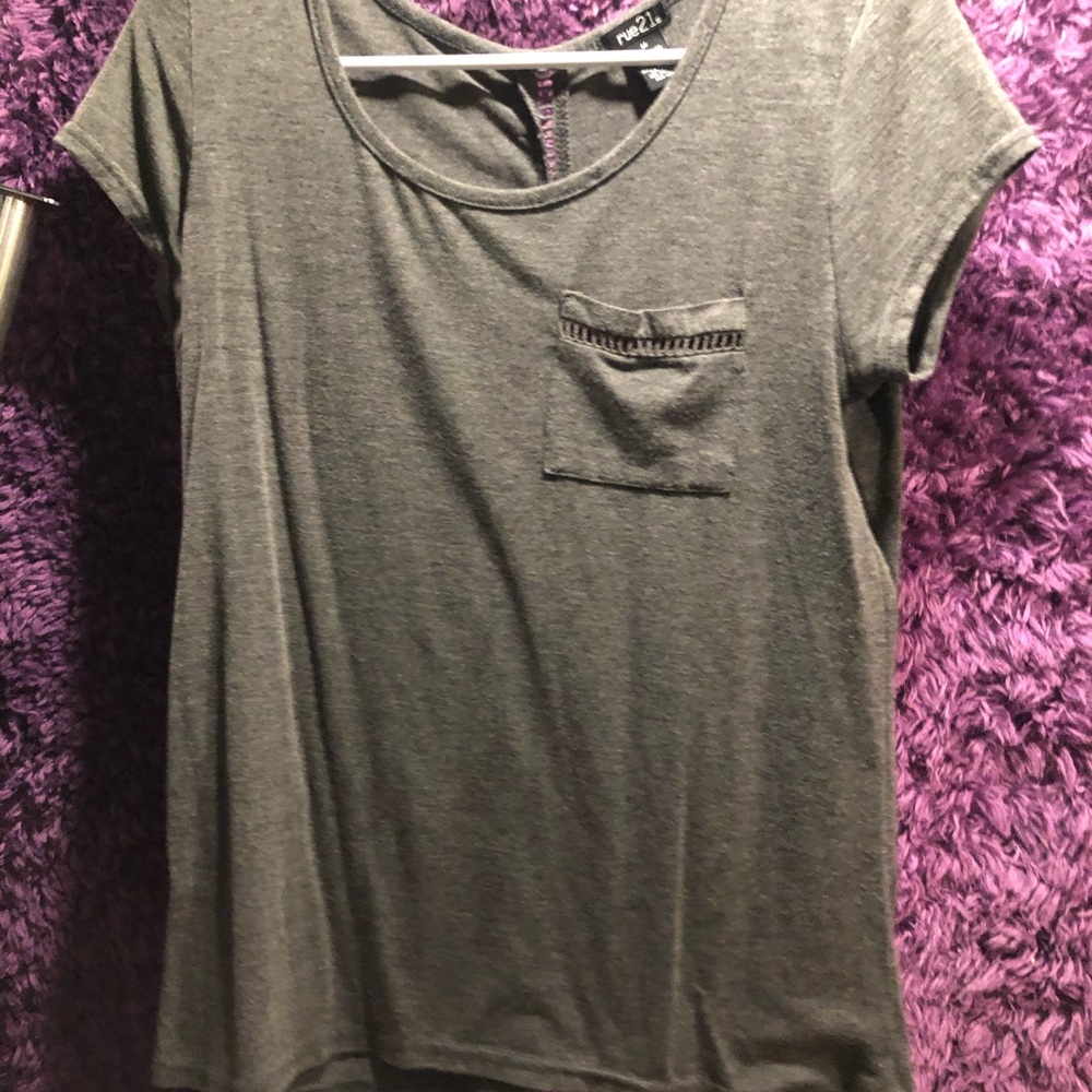 rue21: Gray Pocket Tee